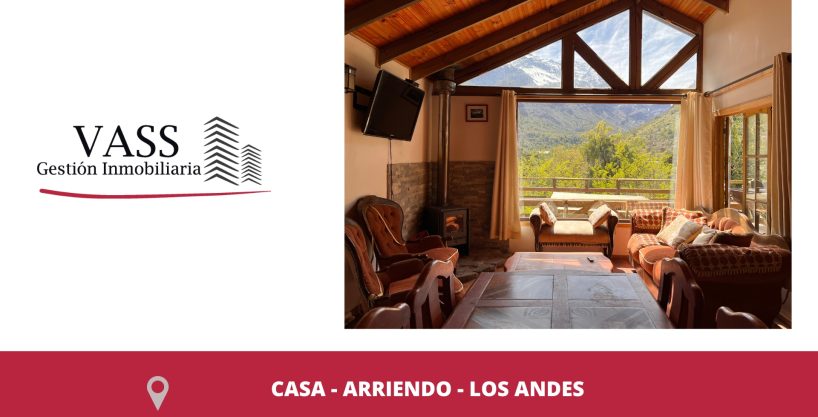 Vass arrienda espectacular Casa En La Cordillera De Los Andes