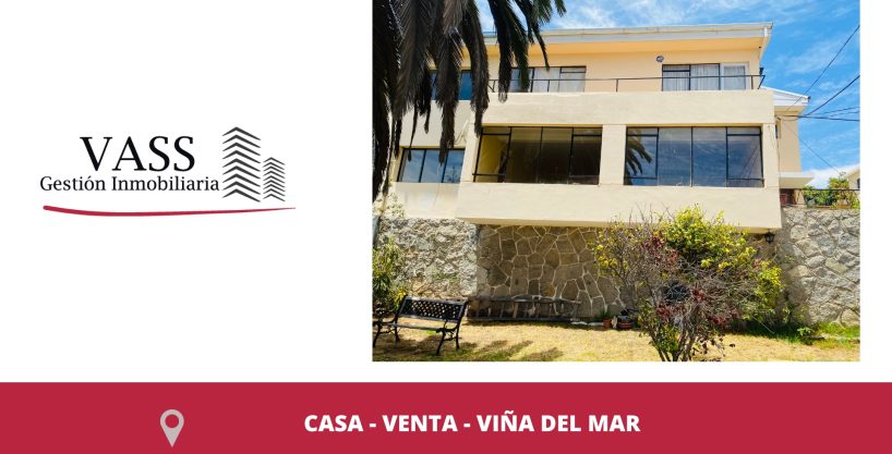 Vass Vende Casa Panorámica Con Vista Al Mar, Viña Del Mar